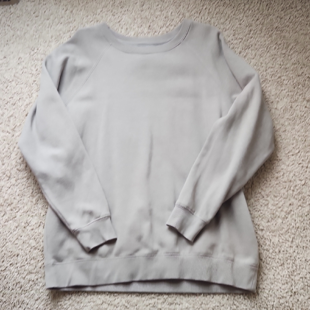 Thread & Supply Light Gray Crew Neck Sweater